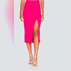 NWT Lita By Ciara Ribbed Pink Midi Skirt